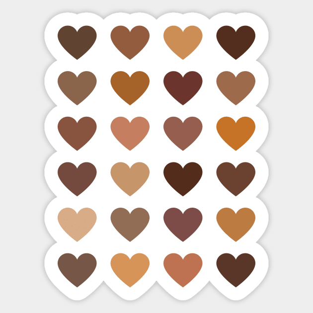 Melanin hearts Sticker by AllPrintsAndArt